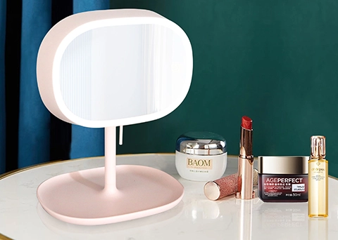 LED Makeup Mirror With Storage