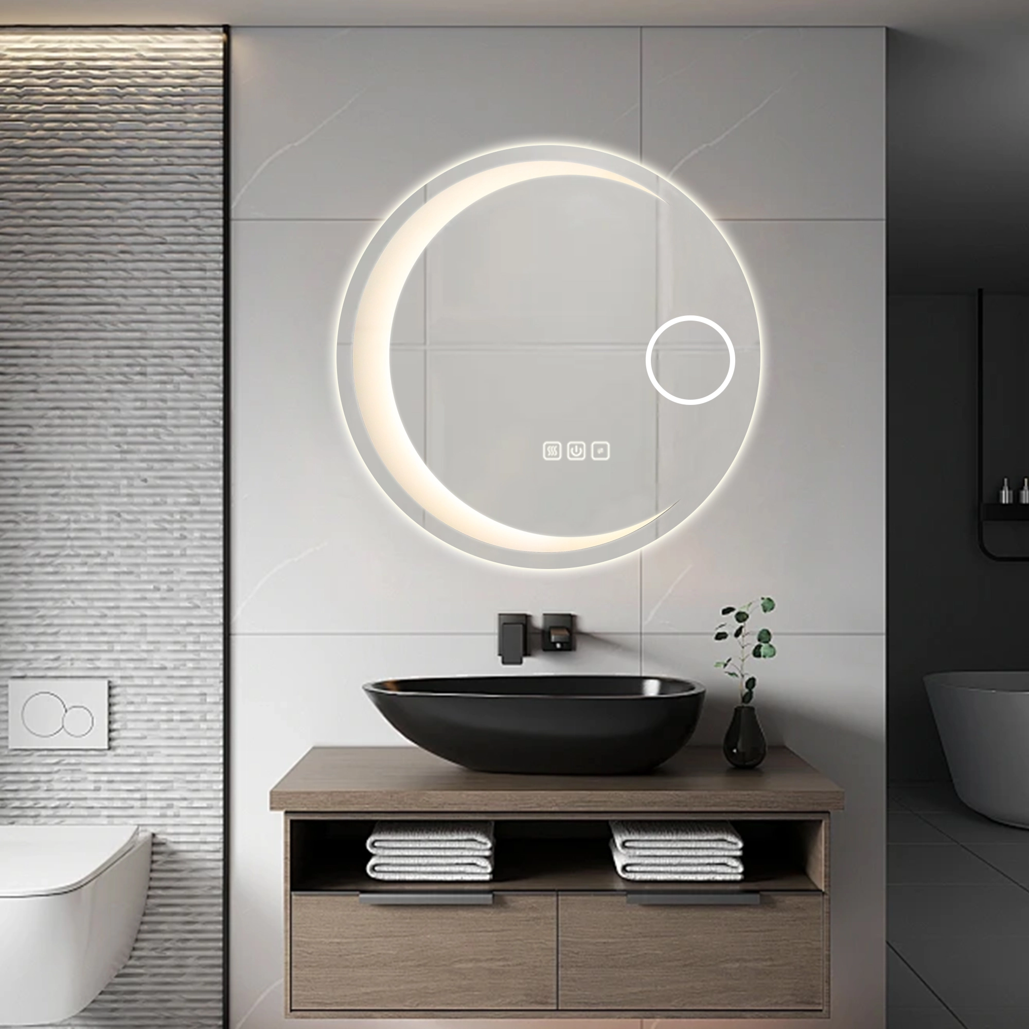 custom illuminated bathroom mirrors