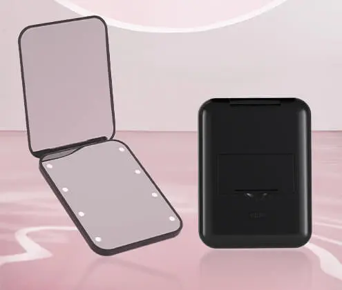 compact mirror with light