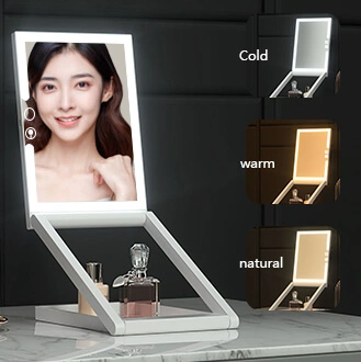 Details of LED Mirror With Magnification Three Color Light Source