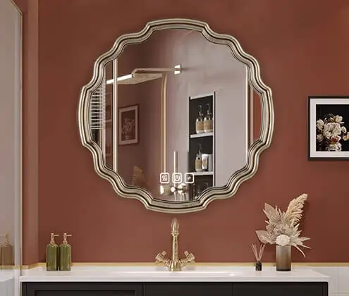 framed led mirror