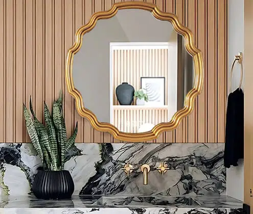 led framed mirror