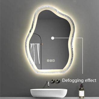 Details of  Irregular Shape Bathroom Mirror One-Click Defog