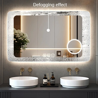 Details of LED Bathroom Mirror With Magnification One-Click Defog