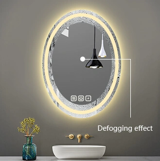 LED Demister Bathroom Mirror Details One-Click Defog