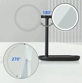 Details of LED Tabletop Mirror Multi-angle Flip